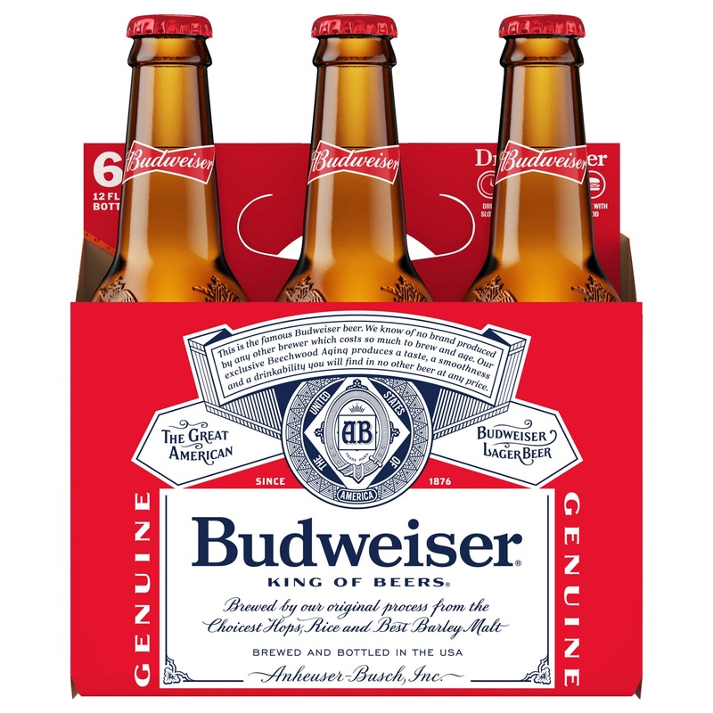 Budweiser 4x 6 Pack (12 oz Bottles) (24 Pack)