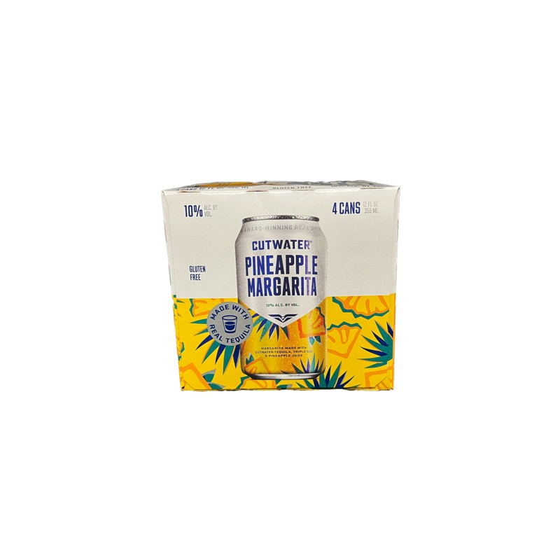 Cutwater Pineapple Margarita 4 Pack Cans