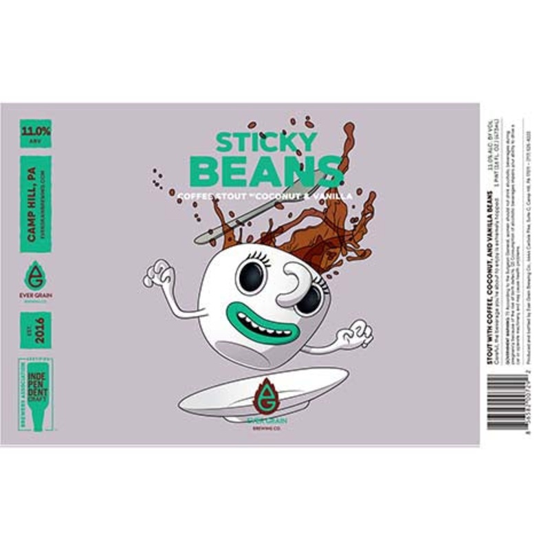 Ever Grain Sticky Beans Coffee Stout (Coconut & Vanilla) 16OZ SINGLE CAN
