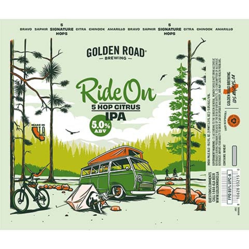 Golden Road Ride On 5 Hop Citrus IPA 19.2OZ SINGLE CAN