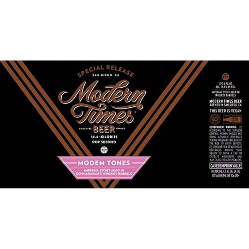 Modern Times Modem Tones Schmanahan's Whiskey Barrels Imperial Stout 22OZ SINGLE CAN