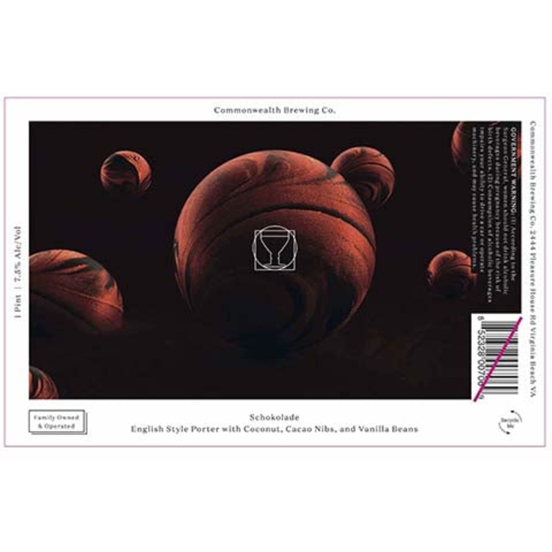 Commonwealth Schokolade Porter 16OZ SINGLE CAN