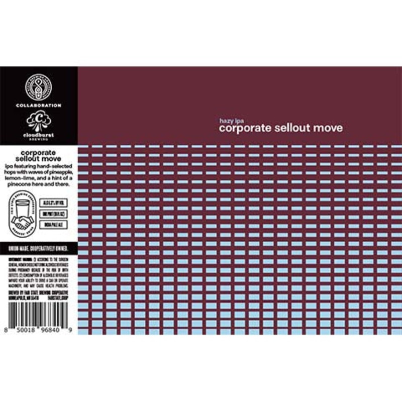 Fair State Corporate Sellout Move Hazy IPA 16OZ SINGLE CAN