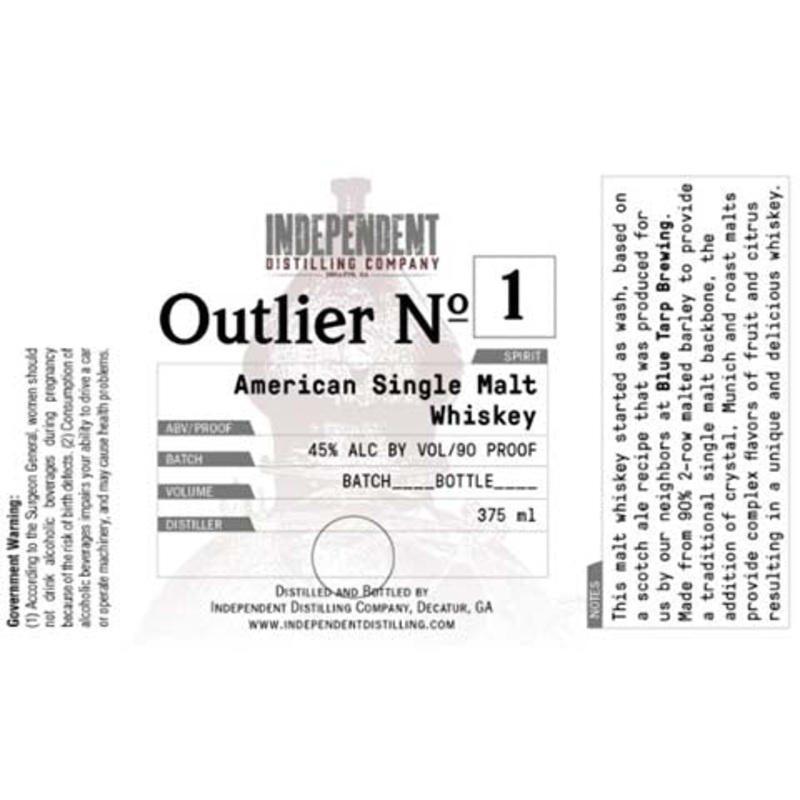 Outlier No. 1 American Single Malt Whiskey 375ML BTL