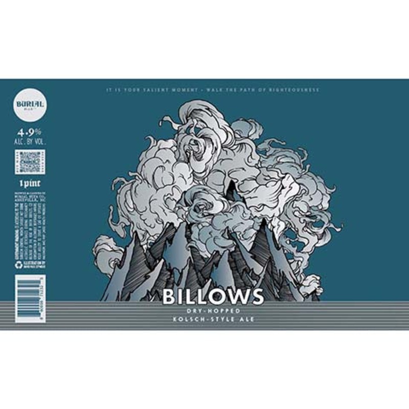 Burial Billows Dry-Hopped Kolsch Ale 16OZ SINGLE CAN