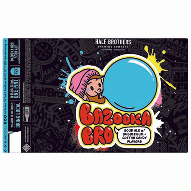 Half Brothers Bazooka Bro Sour (Bubblegum + Cotton Candy) 16OZ SINGLE CAN