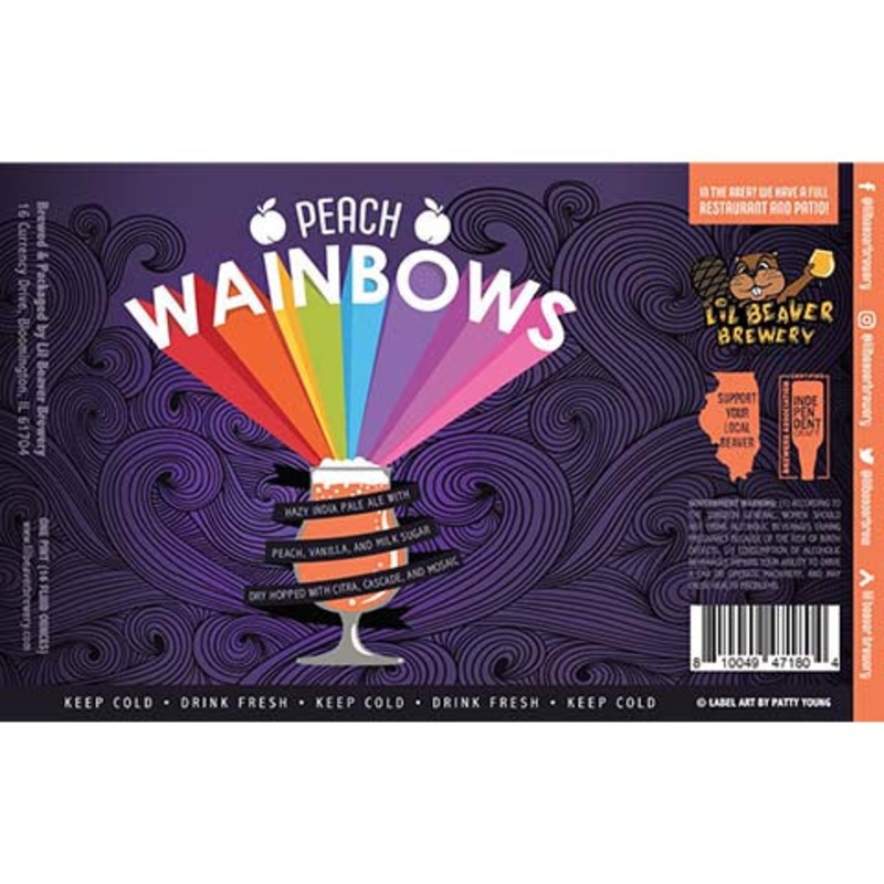 Lil Beaver Peach Wainbows Hazy IPA 16OZ SINGLE CAN