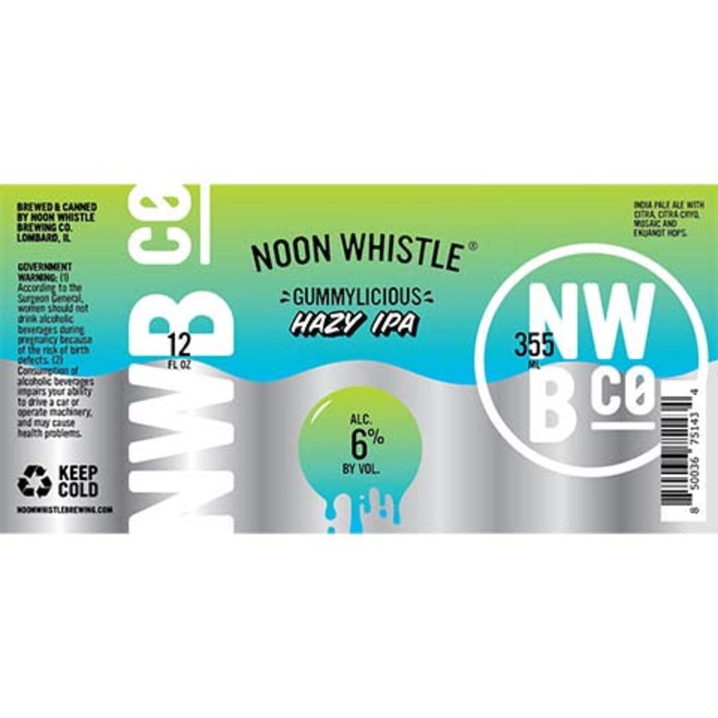 Noon Whistle Gummylicious Hazy IPA 12OZ SINGLE CAN