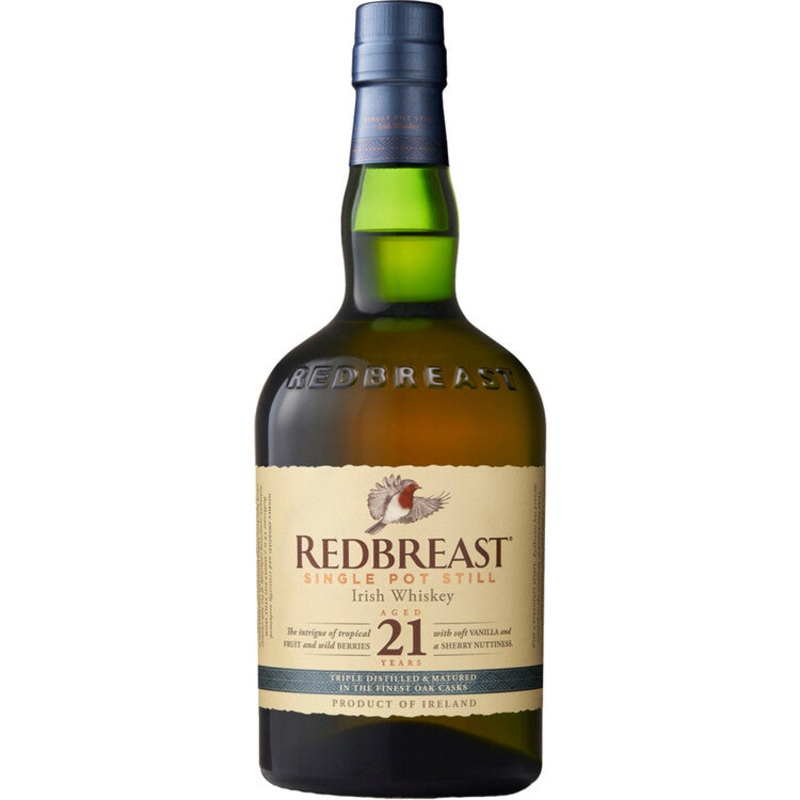 REDBREAST SINGLE POT STILL IRISH WHISKEY 21 YR 92 750ML 750ML