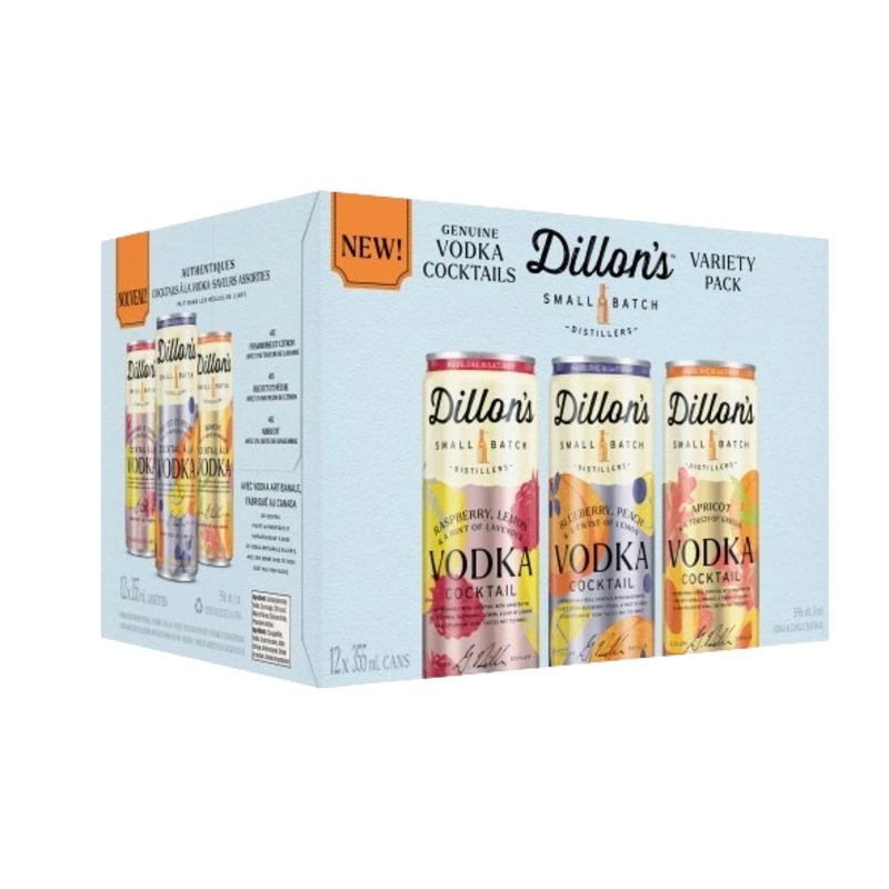 DILLONS VODKA VARIETY PACK 355ML 12PK CAN @ Township [1052138] 4260 ml