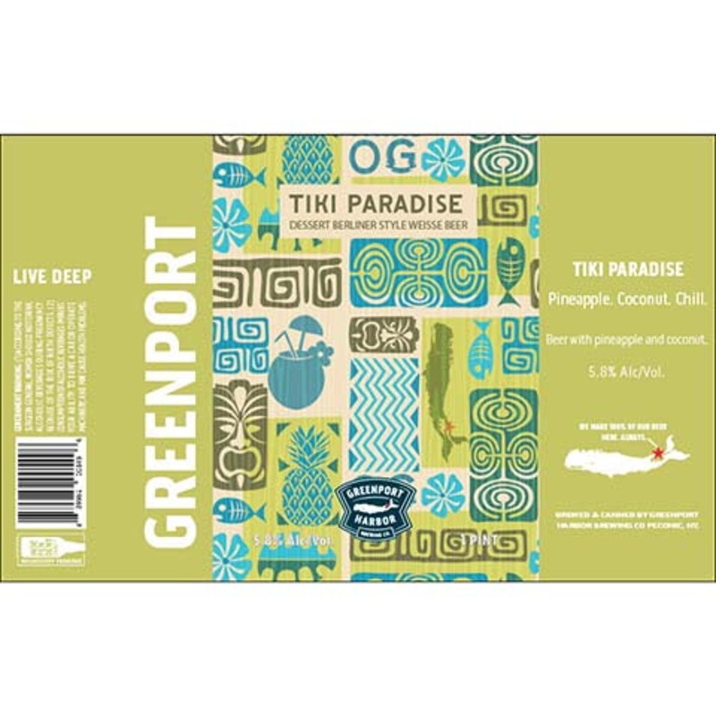 Greenport Harbor Tiki Paradise Dessert Berliner Style Weisse 16OZ SINGLE CAN