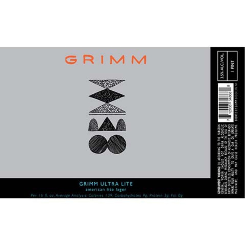 Grimm Ultra Lite Lager 16OZ SINGLE CAN
