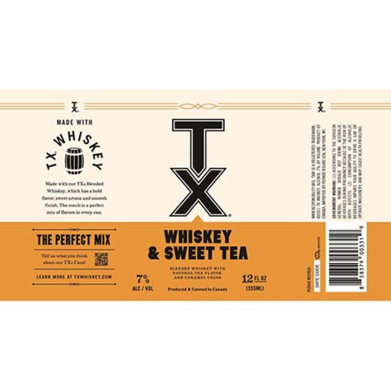 TX Whiskey & Sweet Tea 12OZ SINGLE CAN