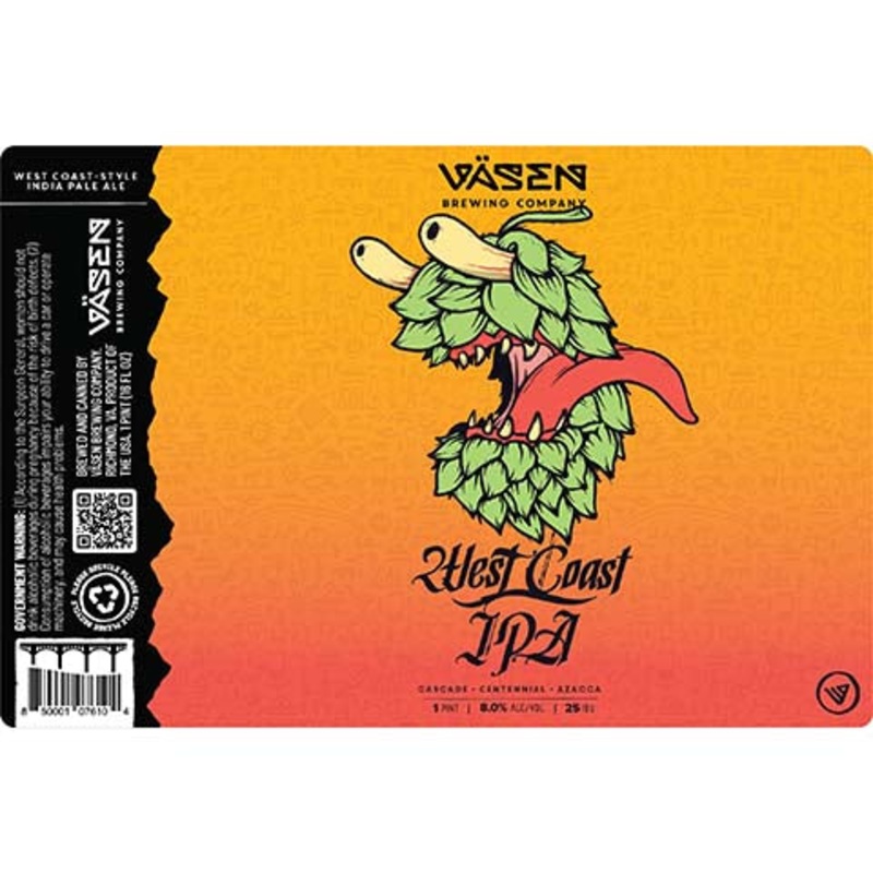 Vasen West Coast IPA 16OZ SINGLE CAN