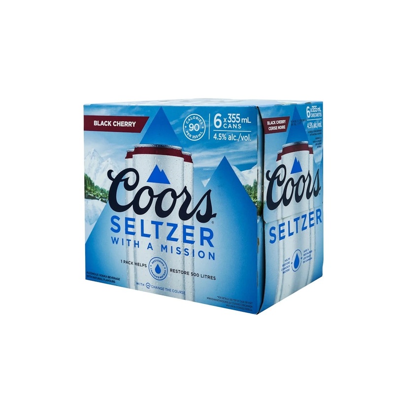 COORS SELTZER BLACK CHERRY 355ML 6PK CAN @ Kelowna [1029942] 2130 ml