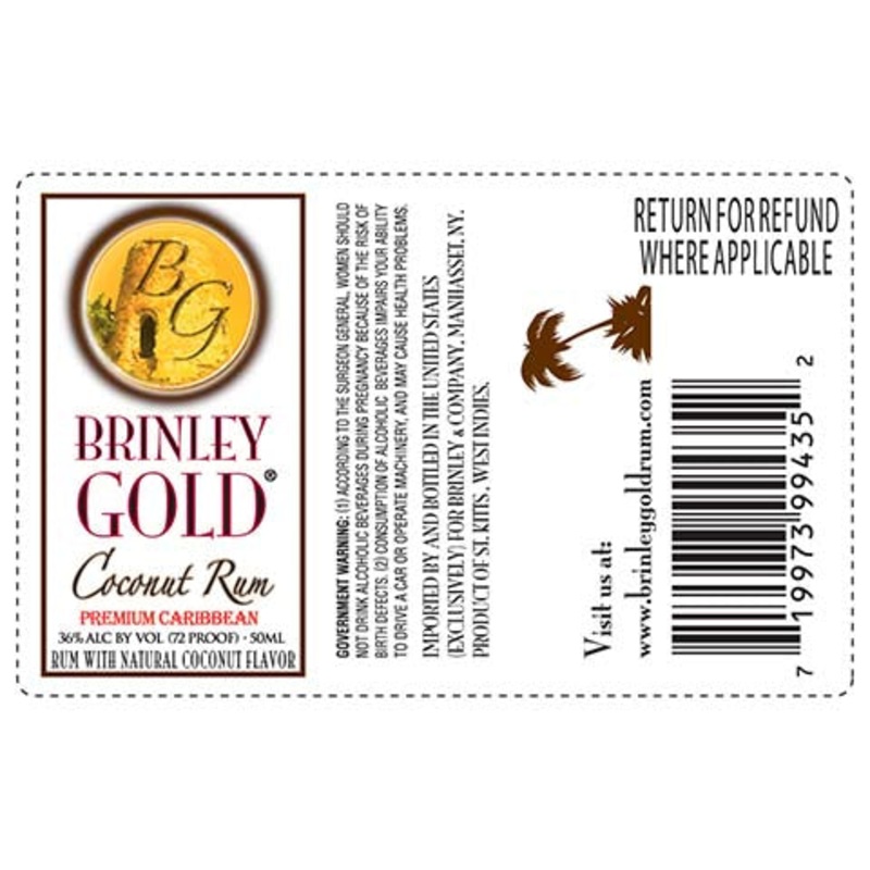 Brinley Gold Coconut Rum 50ML BTL