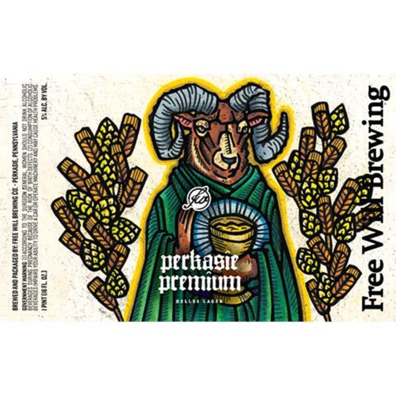 Free Will Perkasie Premium Lager 16OZ SINGLE CAN