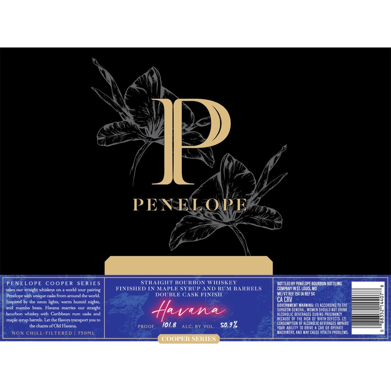 Penelope Cooper Series Havana Maple Syrup & Rum Cask Finished Bourbon