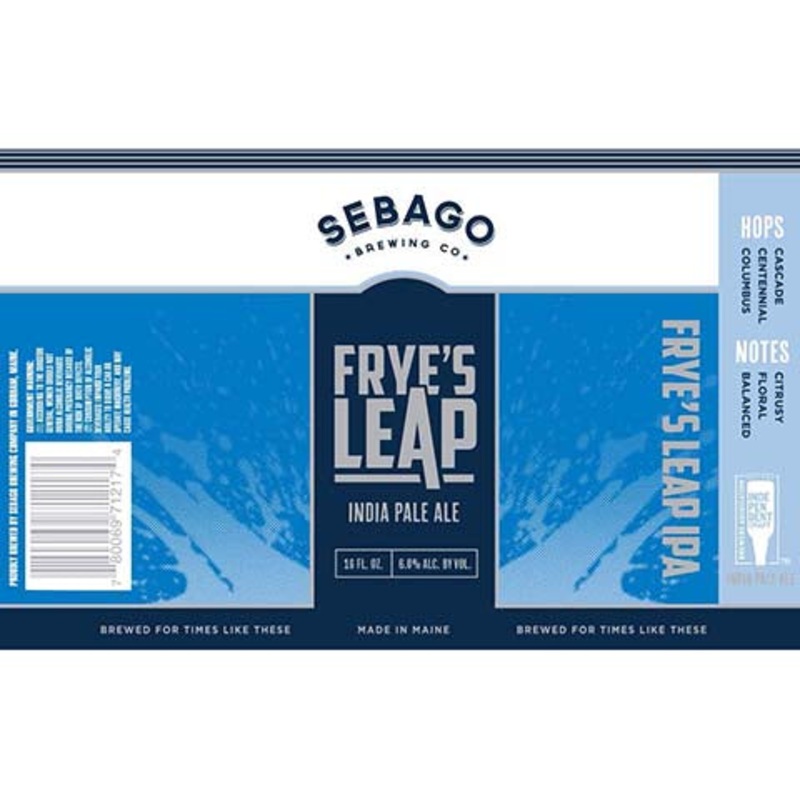 Sebago Frye's Leap IPA 16OZ SINGLE CAN