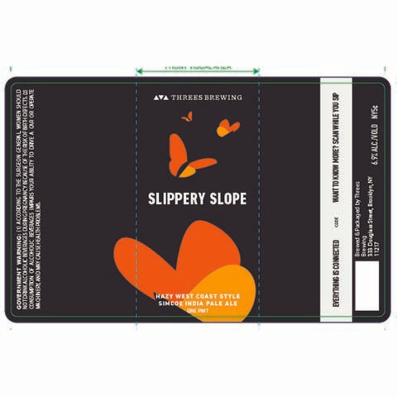 Threes Slippery Slope Hazy West Coast Style IPA 16OZ SINGLE CAN