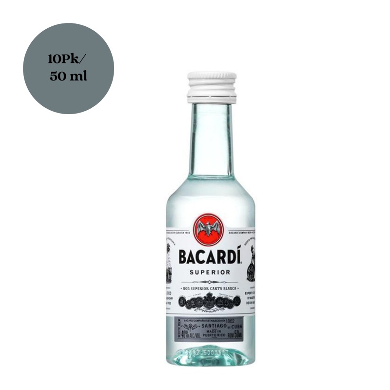 Bacardi Superior Rum 50mL 10pk Shots