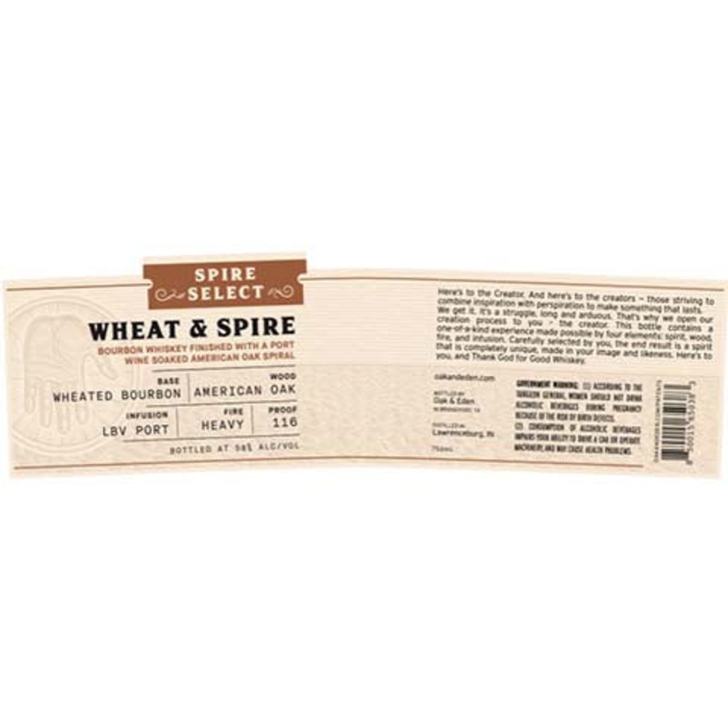 Oak & Eden Spire Select Wheat & Spire Bourbon Whiskey 750ML BTL