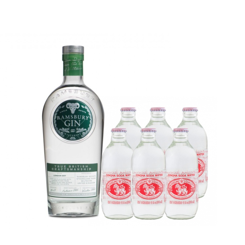 Ramsbury Gin 700ml with FREE 6x Singha Soda Water 325ml