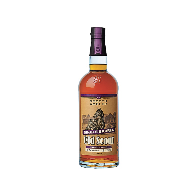 SMOOTH AMBLER STRAIGHT RYE WHISKEY OLD SCOUT RYE SINGLE BARREL 3 YR 117.8 750ML 750ML