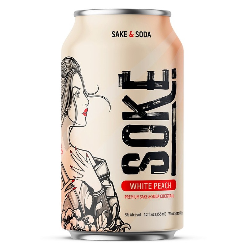 Soke Sake & Soda White Peach 4 Pack