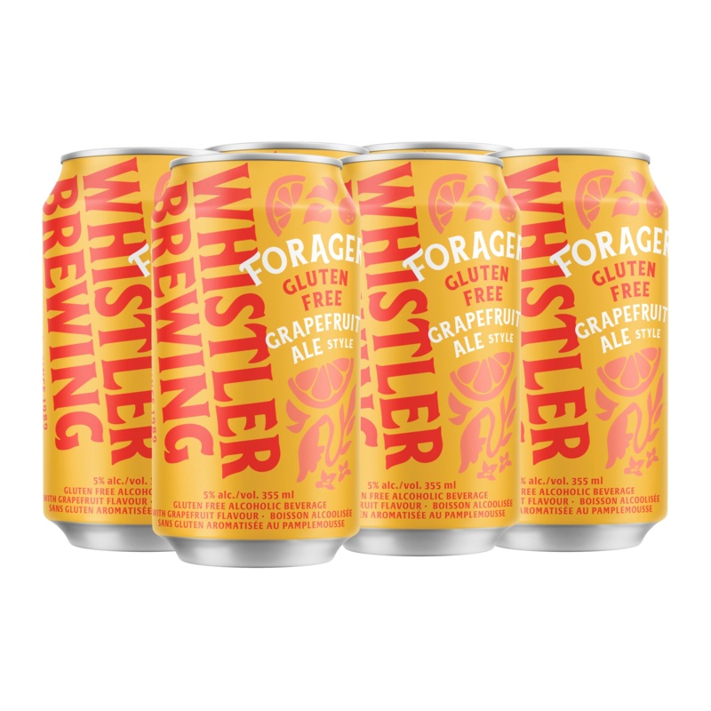 WHISTLER FORAGER GLUTEN FREE GRAPEFRUIT ALE 355ML 6PK CAN @ Red Deer [1058864] 2130 ml