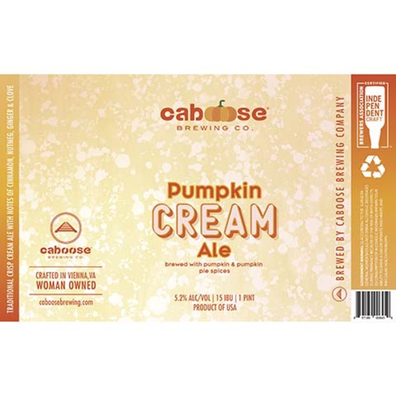 Caboose Pumpkin Cream Ale 16OZ SINGLE CAN