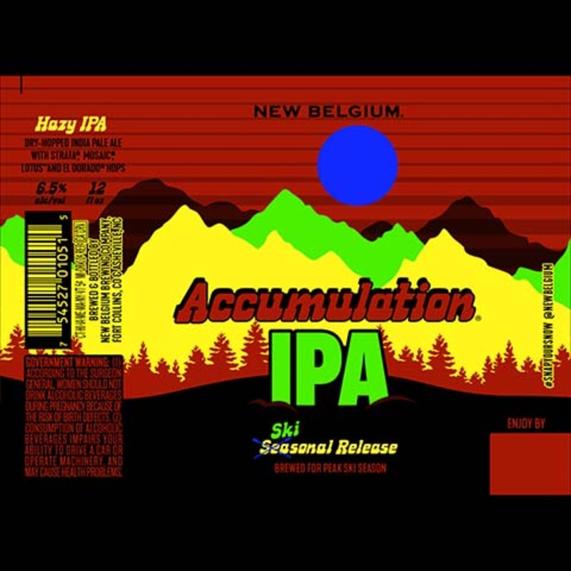 New Belgium Accumulation Ski Hazy IPA 12OZ SINGLE BTL