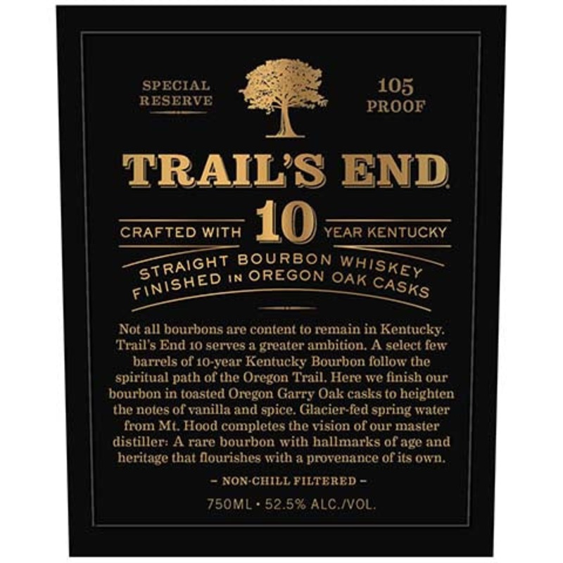Trail's End 10 Year Old Straight Bourbon Whiskey 750ML BTL