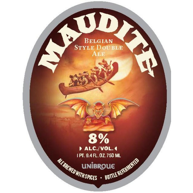 UNIBROUE MAUDITE DUBBEL 8% abv 750 mL (12)