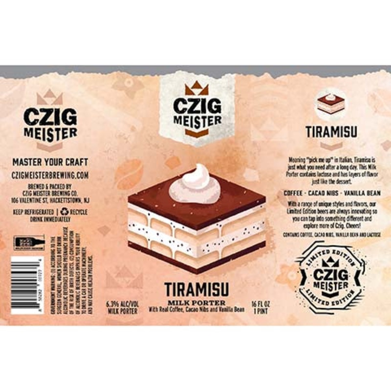 Czig Meister Tiramisu Milk Porter 16OZ SINGLE CAN