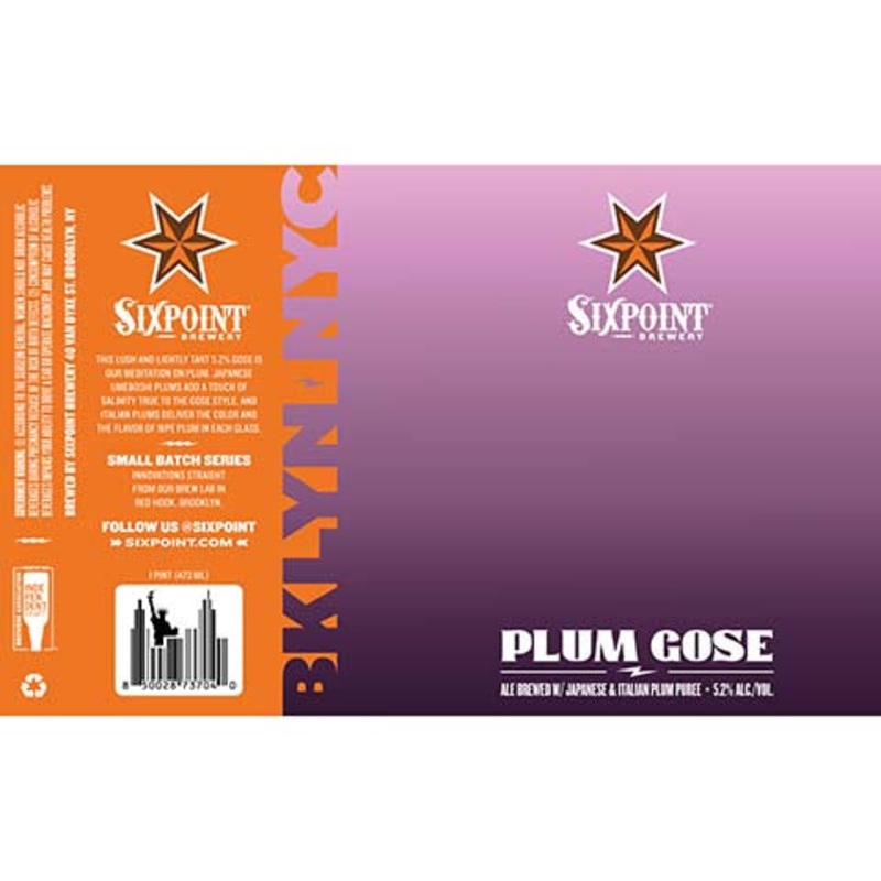 Sixpoint Plum Gose Ale 16OZ SINGLE CAN