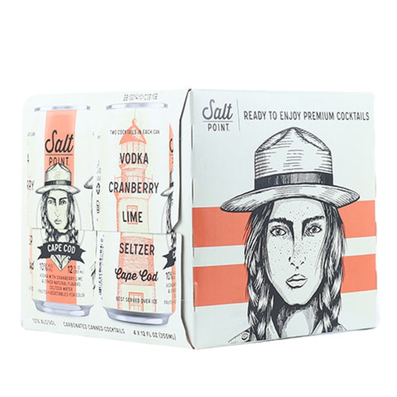 Salt Point Vodka Cranberry Lime Seltzer Cape Cod 12OZ CAN
