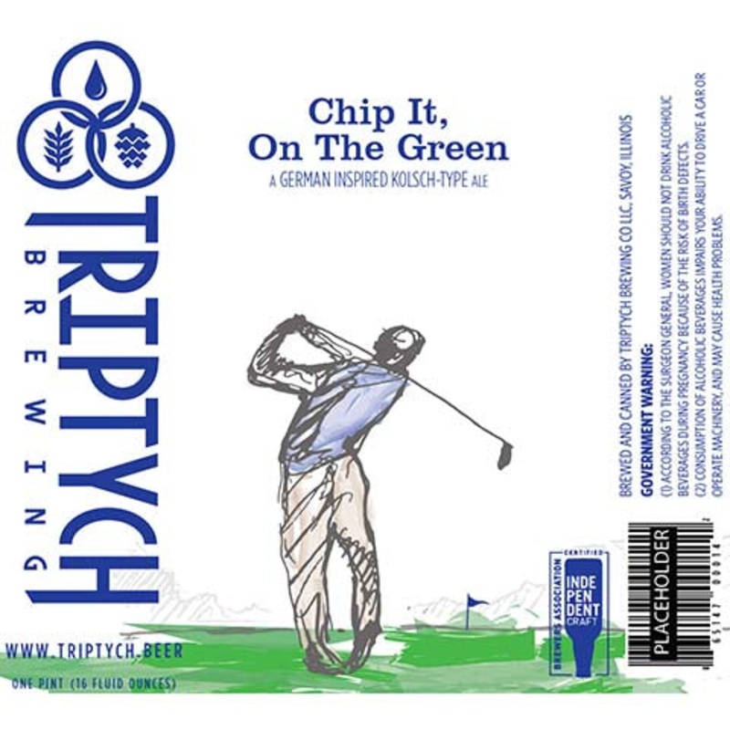 Triptych Chip It, On The Green Kolsch Ale 16OZ SINGLE CAN