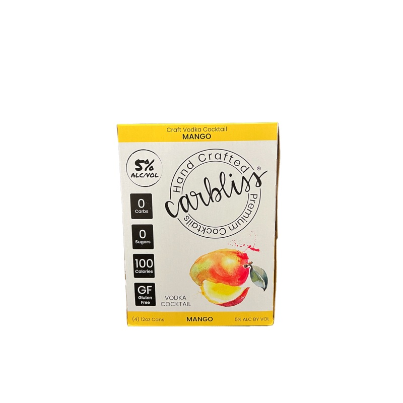 Carbliss Mango Vodka Cocktail 4 Pack Cans
