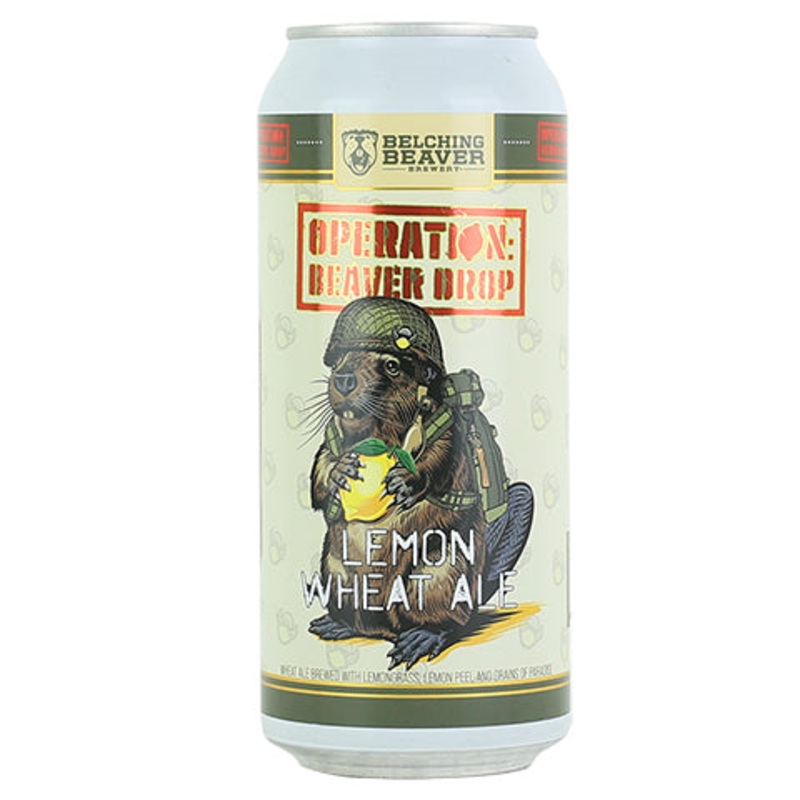 Belching Beaver Operation: Beaver Drop Lemon Wheat Ale 16OZ SINGLE CAN