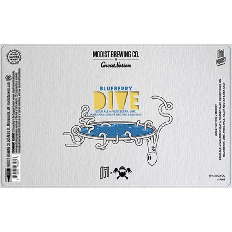 Modist/Great Notion Blueberry Dive Sour Ale 16OZ SINGLE CAN