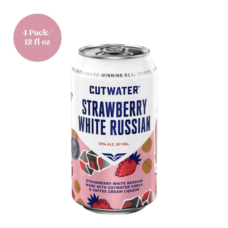 Cutwater Strawberry White Russian Ready-to-Drink 4pk 12oz Canned Cocktails