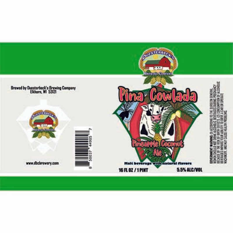 Duesterbeck's Pina Cowlada Pineapple Coconut Ale 16OZ SINGLE CAN