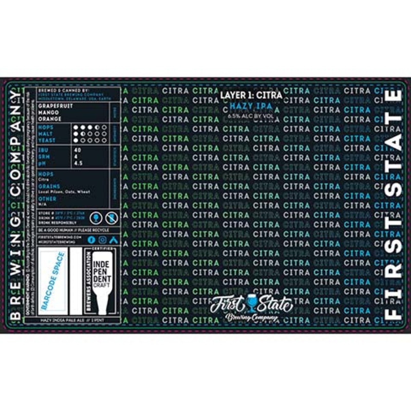 First State Layer 1: Citra Hazy IPA 16OZ SINGLE CAN