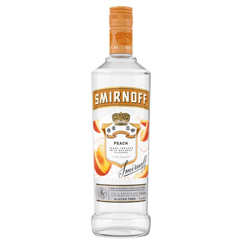 SMIRNOFF PEACH FLAVORED VODKA 70 750ML 750ML