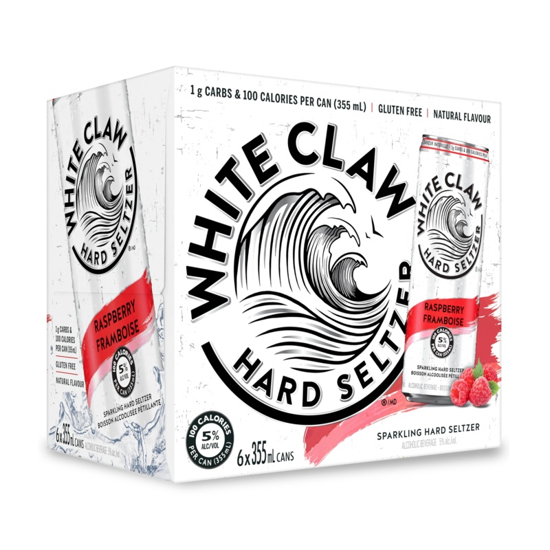 WHITE CLAW HARD SELTZER RASPBERRY 355ML 6PK CAN @ Township [1029995] 2130 ml