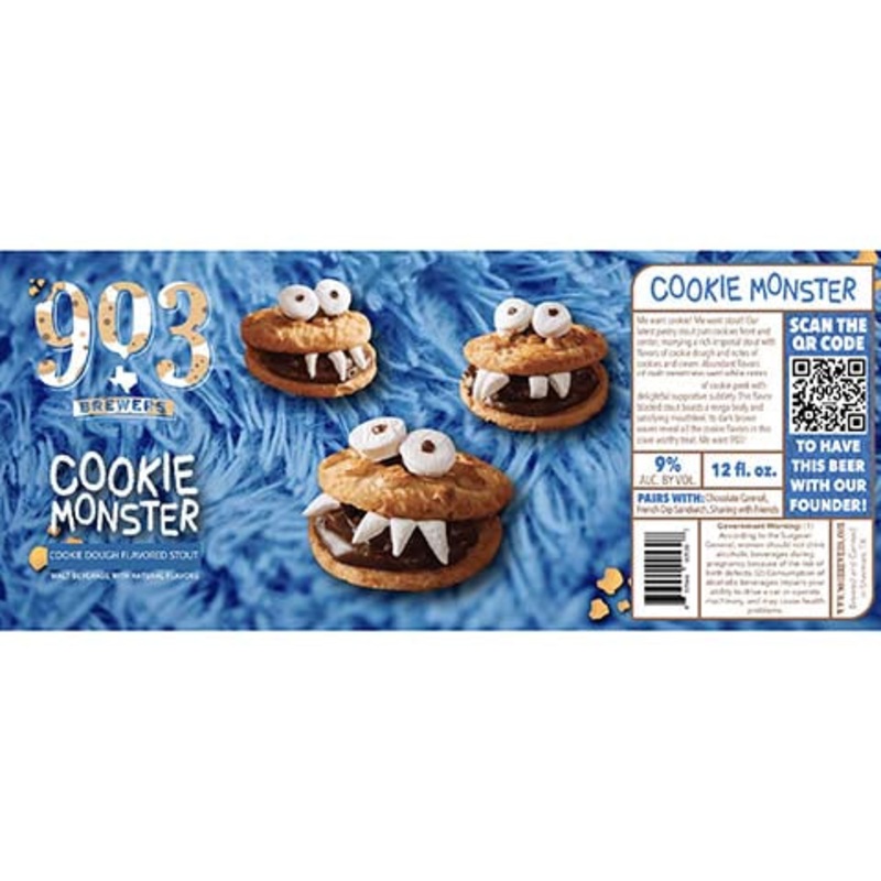 903 Brewers Cookie Monster Flavored Stout 12OZ SINGLE CAN