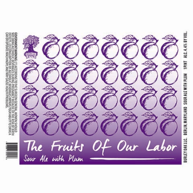 Burley Oak The Fruits Of Our Labor Sour Ale (Plum) 16OZ SINGLE CAN