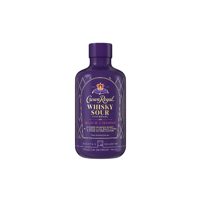 Crown Royal Black Cherry Whisky Sour Bottled Cocktail 375ml