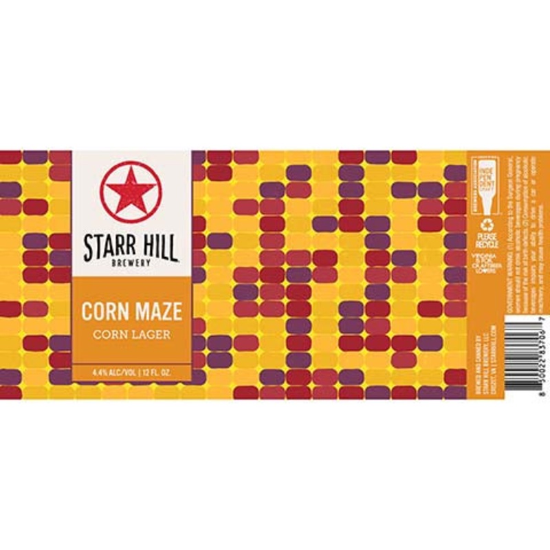 Starr Hill Corn Maze Lager 12OZ SINGLE CAN